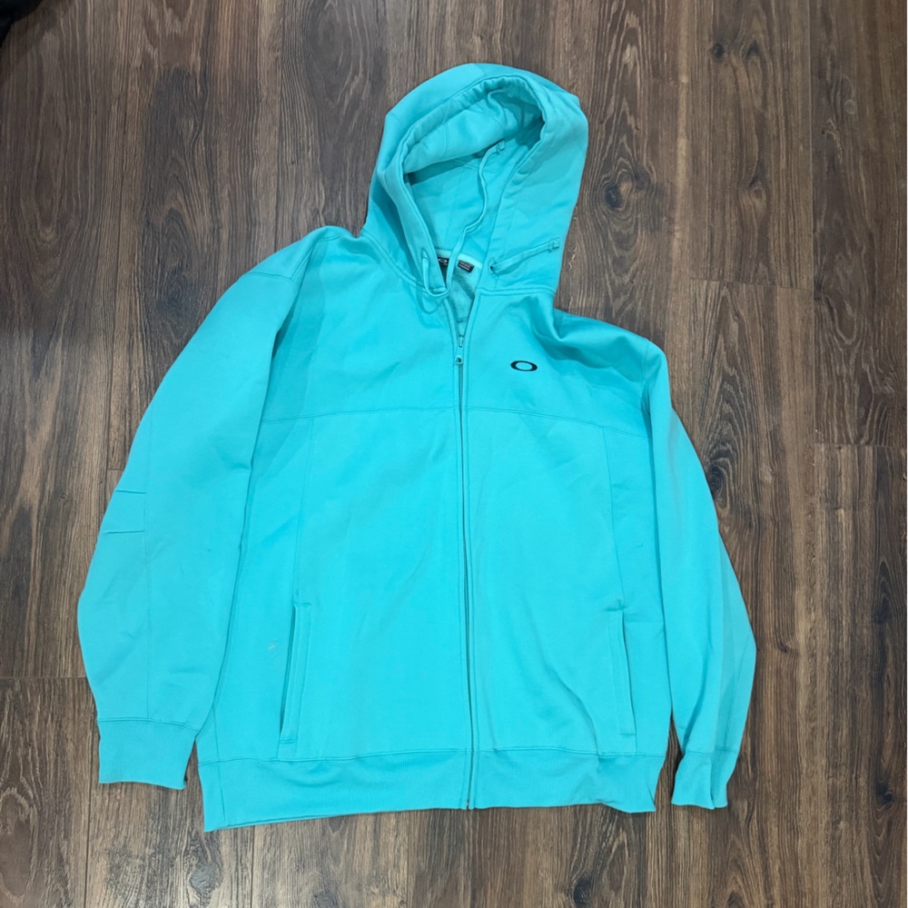 Oakley Men's Zip Up Sweater - Light Blue